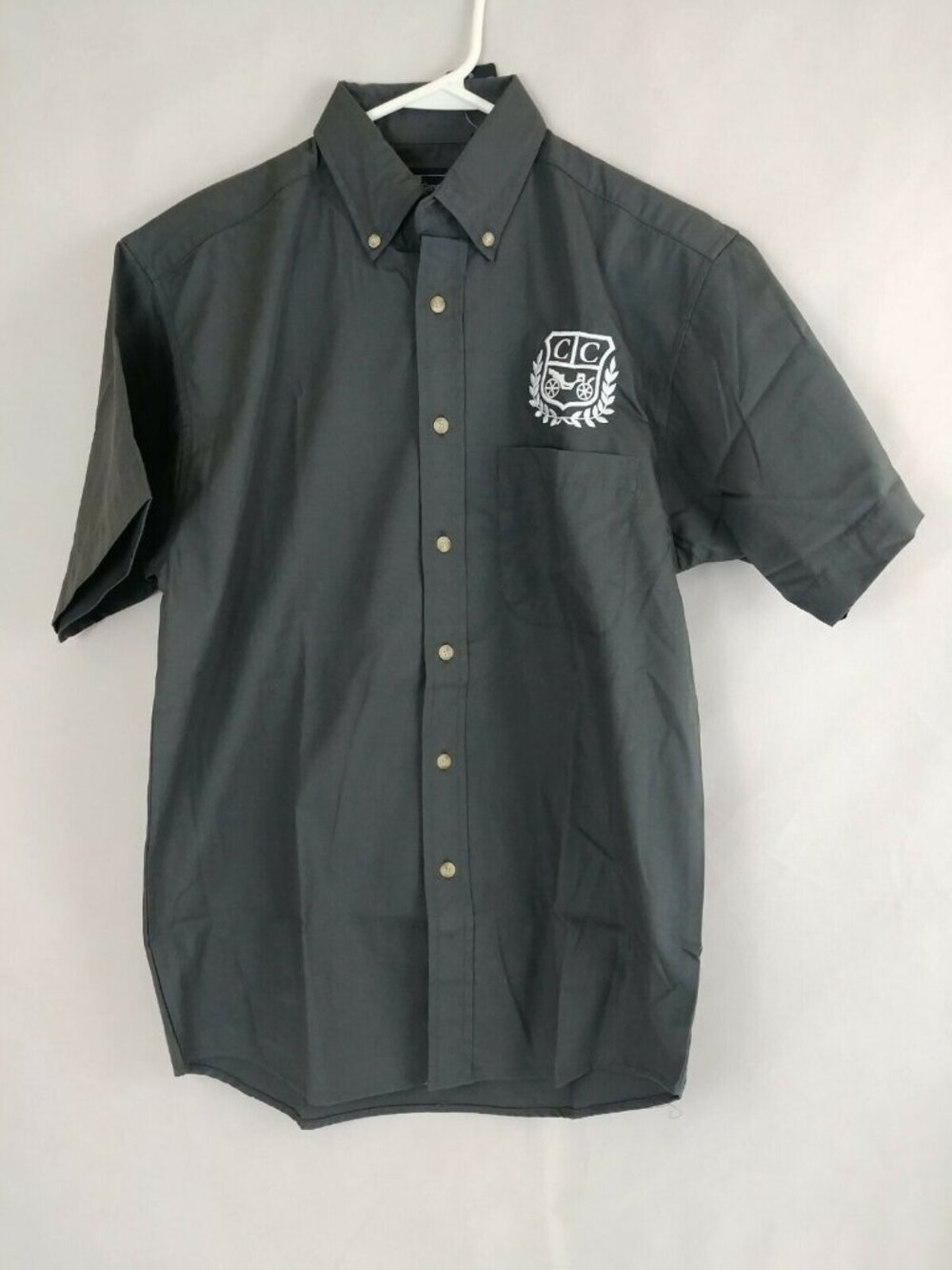NWT Blue Generation C/C Emblem work shirt Button up gray size small